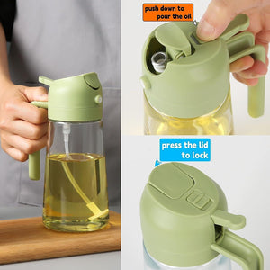 2 in 1 Glass Oil  Sprayer & Dispenser