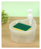 Double Layer 2 in 1 Liquid soap Dispenser with Pump and Sponge