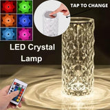 Crystal Table Lamp With Touch & Remote Control